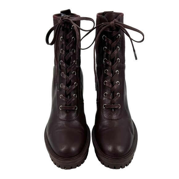 Gianvito Rossi Martis Lace Up Heeled Combat Boots - Picture 4 of 11